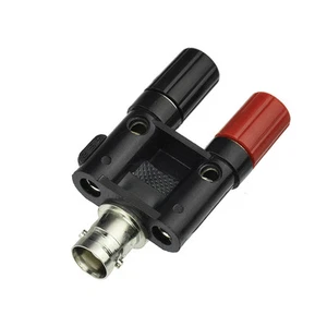 1PCS New BNC Female Jack to two dual Banana male jack Connector Test adapter - Picture 1 of 3