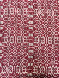 NEW Primitive BEDSPREAD COVER QUEEN WENTWORTH RED CREAM 94"x104" COLONIAL - Picture 1 of 2