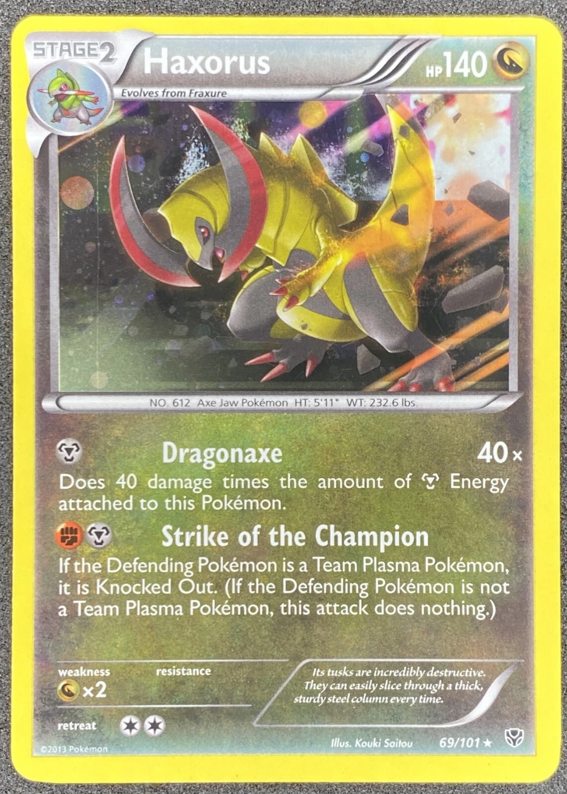 Pokémon Haxorus Cosmos Holo 69/101 PLB Plasma Blast LP/NM
