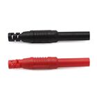 Black Red Banana Plug Connector 4MM Multimeter Test Connector  Insulated Safety