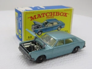De colección 1968 Lesney Matchbox #53 Ford Zodiac MK IV con caja original Inglaterra - Imagen 1 de 10