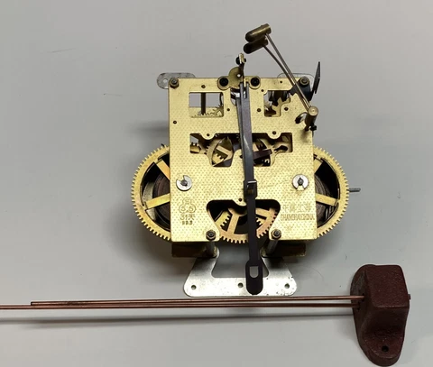 Working Vintage Shanghai China 555 Regulator Wall Chime Pendulum Clock Movement Cover