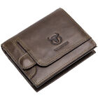 Portefeuille pour hommes en cuir véritable pliant portefeuille porte-carte de crédit fentes pour cartes minces