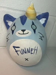 Its Funneh The Krew Blue Funneh Plushie Squishable Plush 10"  Unicorn Horn P13 - Picture 1 of 5