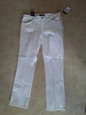 Chaps Women's Pants White Flat Front Size 12P NEW Foto 1 de 4