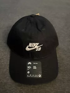 New Nike SB Club Hat Black (HF7278-010) Size M/L Adjustable Ships Free - Picture 1 of 10