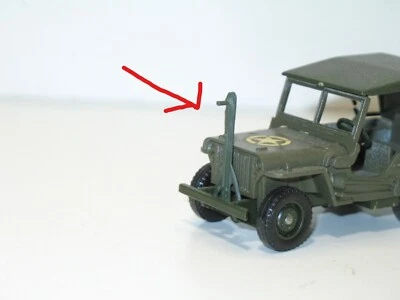 Solido accessory for military jeep, cable winch bracket METAL KHAKI (R79) - Image 1 of 4