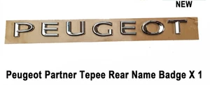 Genuine Self adhesive Car Letters Peugeot Partner Tepee Rear Name Badge New - Picture 1 of 3