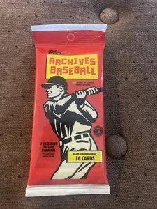 2024 Topps Archives Fat Pack (16 cartas) ¡1 paralelo amarillo exclusivo por paquete!⚾️ - Imagen 1 de 1