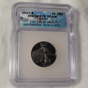2007-S Idaho State Quarter ICG PR-70 DCAM FDOI #78/275 - Picture 1 of 4