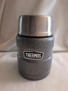 Thermos 16 oz Stainless Steel Vacuum Insulated Food Jar Container w/spoon Grey - Picture 1 of 4