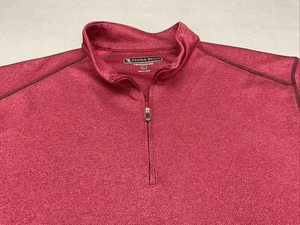 Pebble Beach Performance Men's Golf Men Pullover XL 1/4 Zip Mock Neck Maroon - Picture 1 of 7