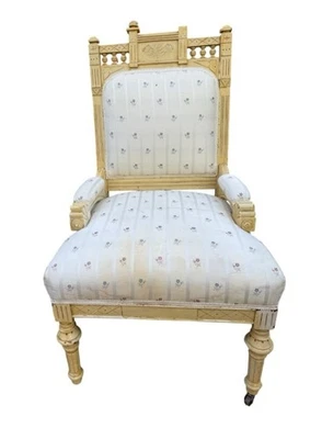  Sillones Bergere estilo francés Luis XVI tapizados bastón de madera floral Foto 1 de 4