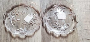 Mikasa Garden Terrace Glass 7 1/4" Serving Plates Set Of 2 Free Shipping - Picture 1 of 4