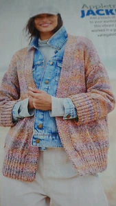Pattern For Lady's Simple Cardigan In Aran yarn.-Sizes 32-50ins - Picture 1 of 1