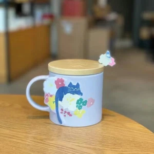 Neu Starbucks 2023 China Summer 1 Enjoy Flowers Keramiktasse mit Löffeldeckel 414ml - Bild 1 von 7