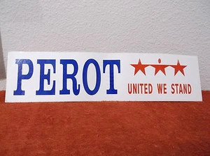 VINTAGE ROSS PEROT 12" BUMPER STICKER - Picture 1 of 3