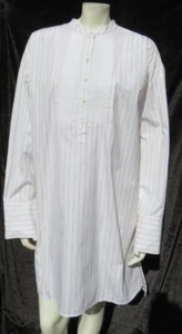 NEW Thomas Mason ® for J CREW US Women’s sz L XL White Stripe Tunic Shirt Dress - Picture 1 of 6
