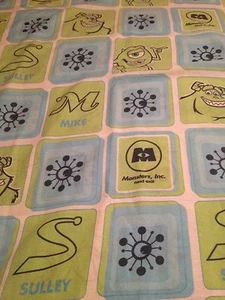 Disney Monsters Inc Twin Flat Sheet Only , Bedding/Fabric/Material - Picture 1 of 5