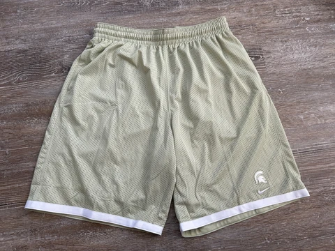 NIKE Michigan State Spartans Shorts Basketball Mens Logo 2XL Mesh Pockets MSU Cover