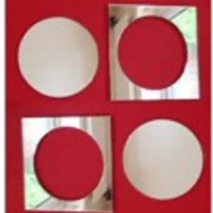 Cercles En Miroirs Acryliques En Forme Carrée - Tailles Variées - Picture 1 of 2