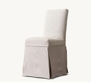 Restoration Hardware Asher Slipcover Belgian Linen Sand New - Picture 1 of 5