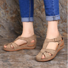 New Womens Closed Toe Wedge Sandals Summer Comfty Casual Walking Shoes Size 5-13