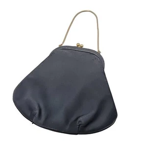 Vintage Mini Purse Black Gold Chain and Hardware - Picture 1 of 14