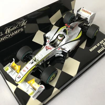 Pulsante Jenson 2009 | Brawn GP BGP001 (GP Brasile) | Modellino auto 1:43 Minichamps F1 - Immagine 1 di 4