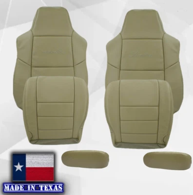 Cubiertas de asiento delanteras de cuero tostadas nuevas para Ford Excursion Limited 2002 2003 2004 2005 Foto 1 de 4