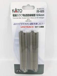 New N gauge Kato Unitrack 20-025 124mm Double Slab Track Straight (2pcs) - UK - Picture 1 of 2
