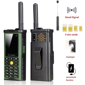 Unlocked Four Sim card 4 standby Mobile Phone Flashlight PowerBank Outdoor FM UK - Picture 1 of 17
