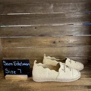 New $140 Women's Sam Edelman Karla Espadrille Flat Loafer Shoe Size 7 M - Picture 1 of 6