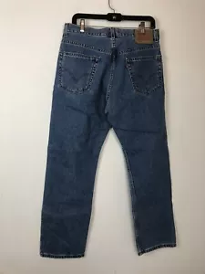 Jeans uomo vintage Levi's 505 blu linguetta rossa gamba dritta 34 x 30 - Foto 1 di 10