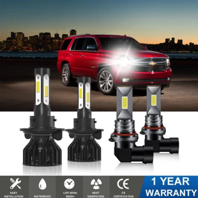 Комплект из 4 светодиодных противотуманных фар для Dodge Durango 2007-2009 годов выпуска 6000K - Изображение 1 из 4