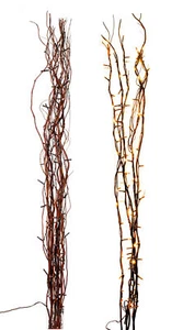 Weide Lichterzweig 120cm beleuchtet 80 LED - Weihnachts Deko Leucht Zweige braun - Bild 1 von 2