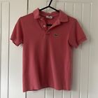 LACOSTE Boys Pink Pique Polo Shirt 8 Years Old EC rrp £55.00