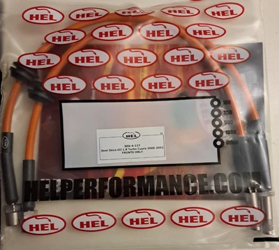 HEL SEAT IBIZA MK2 1.8 20V TURBO CUPRA DELANTERO S/S TRENZADO FRENOS MANGUERAS TUBOS Foto 1 de 3
