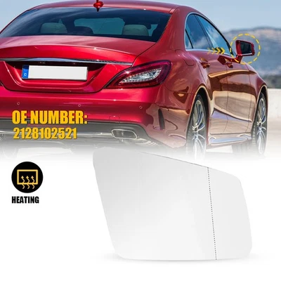 2128102521 Espejo retrovisor térmico de vidrio lado del pasajero para Mercedes-Benz C300 E350 S550 Foto 1 de 4