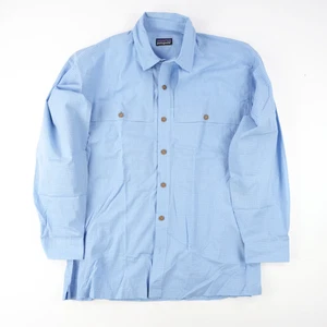 Patagonia Field Shirt Mens Sz. Large Blue Field Hiking Fishing Vintage Light - Picture 1 of 5