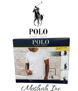 Polo Ralph Lauren Classic Fit Baumwolle Rundhals 3er Pack Unterhemden WEISS Gr. XL - Bild 1 von 3