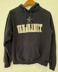 Vintage Vanderbilt Hoodie Sweatshirt Men's L Black NCAA Stadium Athletics 90s - Picture 1 of 9