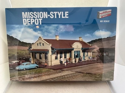 Sealed NIB Walthers Cornerstone HO Mission Style Depot Structure KIT 933-2920 - Image 1 of 4