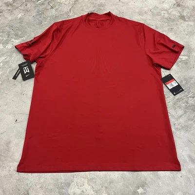 Nike Golf TW Tiger Woods Dri-FIT TW Vapor Mock-Neck GYM RED BQ6724-687 Sz Large - Image 1 of 4