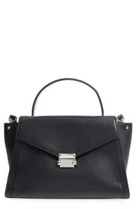 Borsa a tracolla Michael Kors Whitney grande in pelle 30T8SXIS3L nera - Foto 1 di 7