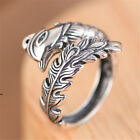 Pure S925 Sterling Silver Band Women Lucky Phoenix Open Ring Us Size:6-9