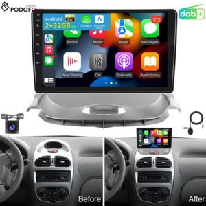 DAB+ Android 13 Autoradio CarPlay GPS NAVI WIFI Für PEUGEOT 206/206 CC 1999-2009 - Bild 1 von 19