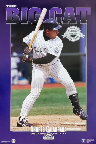 Andres Galarraga BIG CAT Colorado Rockies 1993 Costacos Brothers 23x35 POSTER Cover