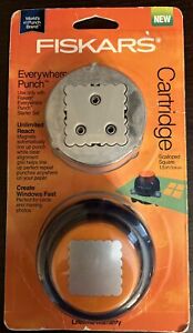 FISKARS Everywhere Punch Cartridge "Scalloped Square" 1.5 inch, NEW in package