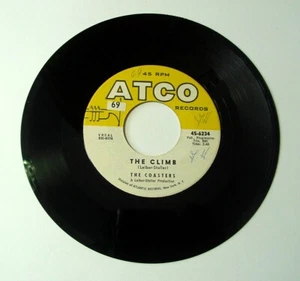 45 RPM THE COASTERS The Climb b/w Inst. Climb ATCO R&B 1962 Doo Wop VG++ - Picture 1 of 3
